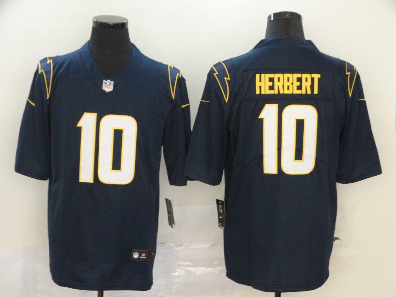 Men Los Angeles Chargers 10 Herbert Dark Blue Nike Vapor Untouchable Stitched Limited NFL Jerseys